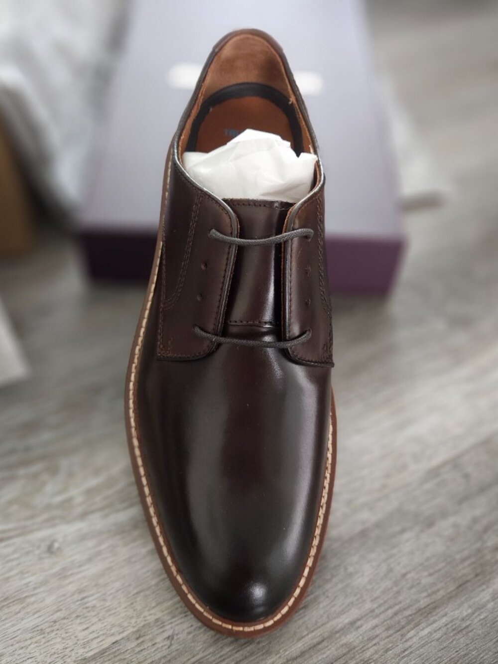 johnston & murphy upton mahogany full grain size 8.5 wide